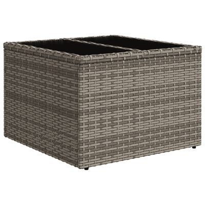 vidaXL Salon de jardin avec coussins 7 pcs gris résine tressée