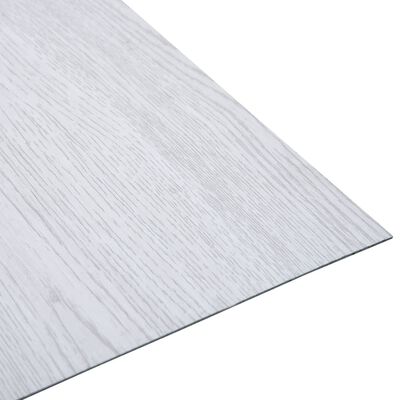 vidaXL Dalles de plancher autoadhésives 5,11 m² PVC blanc