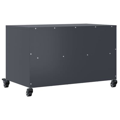 vidaXL Meuble TV anthracite 68x39x43,5 cm acier