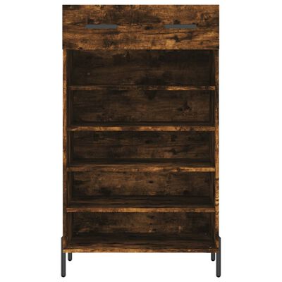 vidaXL Armoire à chaussures chêne fumé 60x35x105 cm bois d'ingénierie