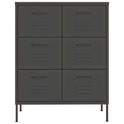 vidaXL Armoire à tiroirs Anthracite 80x35x101,5 cm Acier