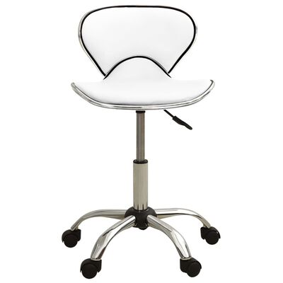 vidaXL Tabouret de salon et spa Blanc Similicuir