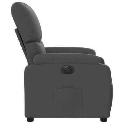 vidaXL Fauteuil inclinable électrique Gris foncé Tissu