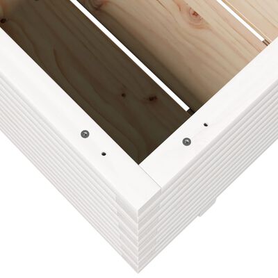 vidaXL Jardinière blanc 90x60x49,5 cm bois de pin massif