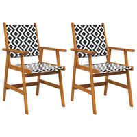 vidaXL Chaises de jardin 2 pcs Bois d'acacia solide