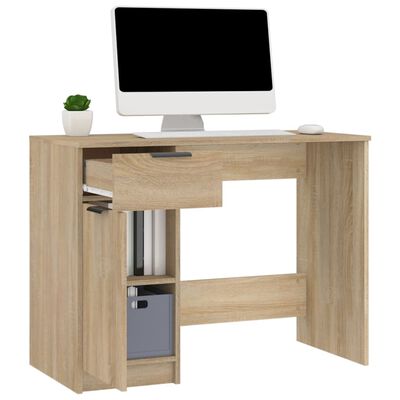 vidaXL Bureau Chêne sonoma 100x50x75 cm Bois d'ingénierie