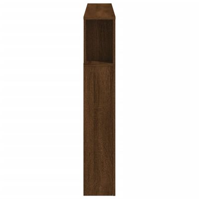 vidaXL Tête de lit à LED chêne marron 140x18,5x103,5cm bois ingénierie