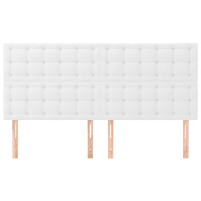 vidaXL Têtes de lit 4 pcs Blanc 100x5x78/88 cm Similicuir