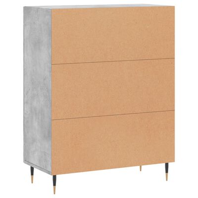 vidaXL Buffet gris béton 69,5x34x90 cm bois d'ingénierie