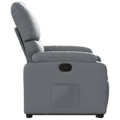 vidaXL Fauteuil inclinable Gris Similicuir