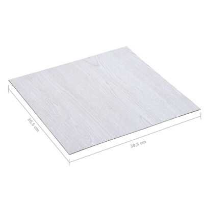 vidaXL Dalles de plancher autoadhésives 5,11 m² PVC blanc