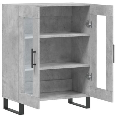 vidaXL Buffet gris béton 69,5x34x90 cm bois d'ingénierie