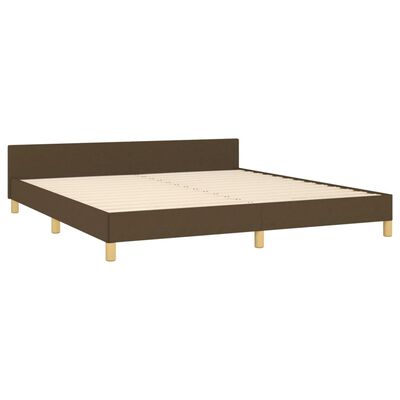 vidaXL Cadre de lit sans matelas marron foncé 160x200 cm tissu