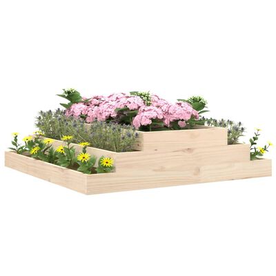 vidaXL Jardinière 110x110x27 cm Bois massif de pin