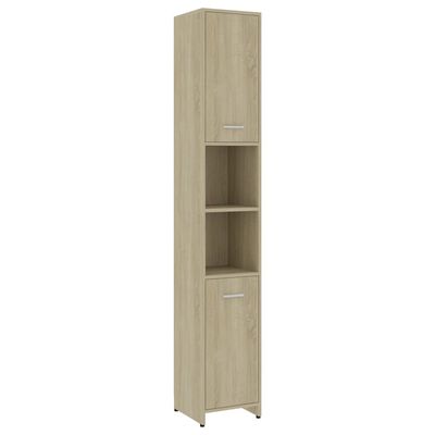 vidaXL Armoire de salle de bain Chêne sonoma 30x30x183,5 cm Aggloméré