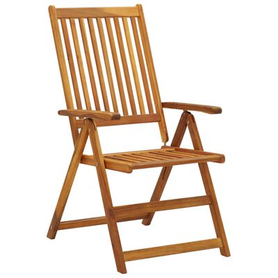 vidaXL Chaises pliables de jardin 3 pcs avec coussins Bois d'acacia