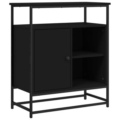 vidaXL Buffet noir 69x35x80 cm bois d'ingénierie