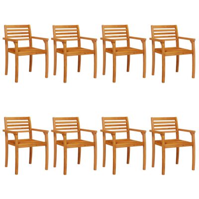 vidaXL Chaises de jardin lot de 8 59x55x85 bois massif d'acacia