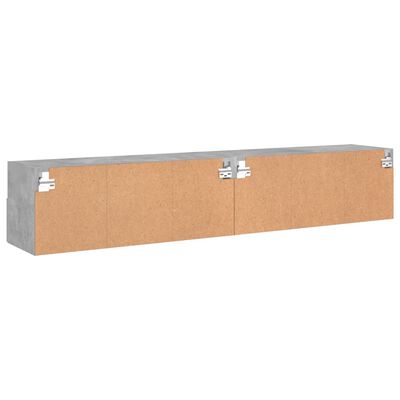 vidaXL Meubles TV muraux 2 pcs gris béton 80x30x30cm bois d'ingénierie