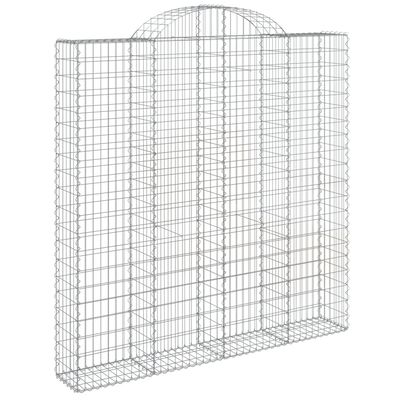 vidaXL Paniers à gabions arqués 8 pcs 200x30x200/220 cm fer galvanisé