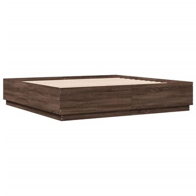 vidaXL Cadre de lit sans matelas chêne marron 180x200 cm