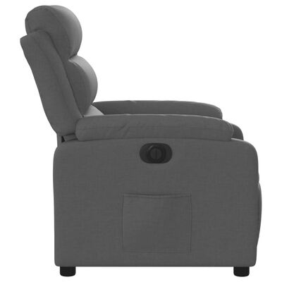 vidaXL Fauteuil inclinable électrique Gris foncé Tissu