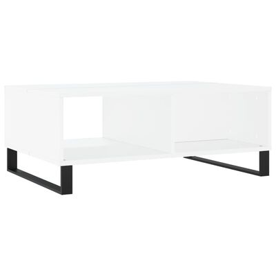 vidaXL Table basse blanc 90x60x35 cm bois d'ingénierie