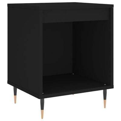 vidaXL Tables de chevet 2 pcs noir 40x35x50 cm bois d’ingénierie