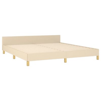 vidaXL Cadre de lit sans matelas crème 180x200 cm tissu