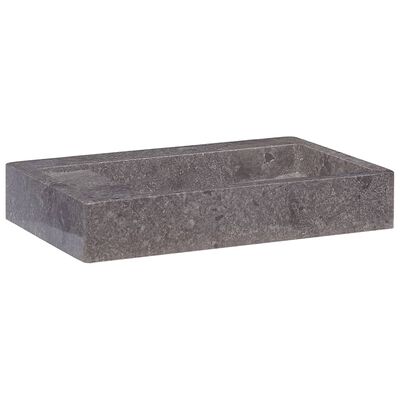 vidaXL Lavabo Gris 58x39x10 cm Marbre