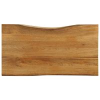 vidaXL Dessus de table 100x60x2,5 cm bord vivant bois massif manguier