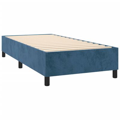 vidaXL Cadre de lit Bleu foncé 90x190 cm Velours