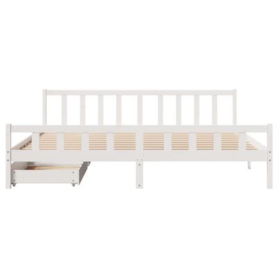 vidaXL Cadre de lit sans matelas blanc 180x200 cm bois massif de pin