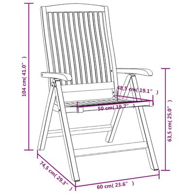 vidaXL Ensemble à manger de jardin 7 pcs Bois de teck solide