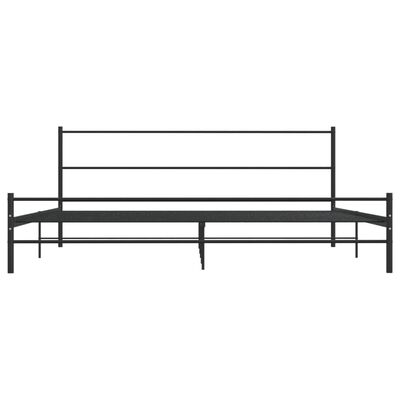 vidaXL Cadre de lit sans matelas noir métal 180x200 cm