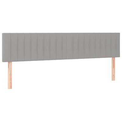 vidaXL Sommier à lattes de lit avec matelas Gris clair 160x200cm Tissu