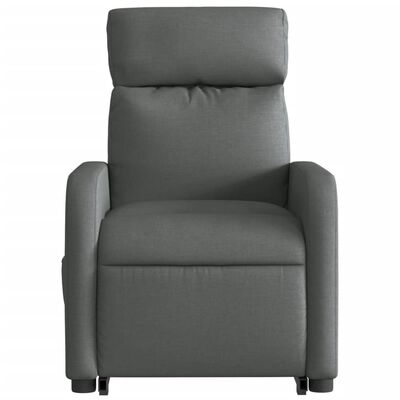 vidaXL Fauteuil inclinable de massage électrique Gris foncé Tissu