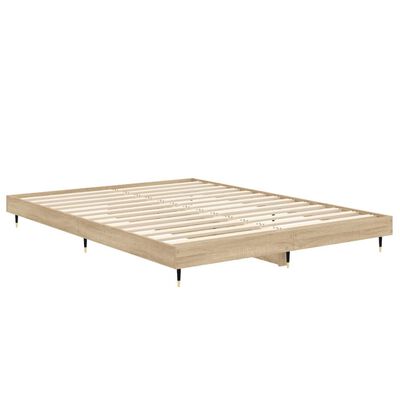 vidaXL Cadre de lit sans matelas chêne sonoma 140x190 cm