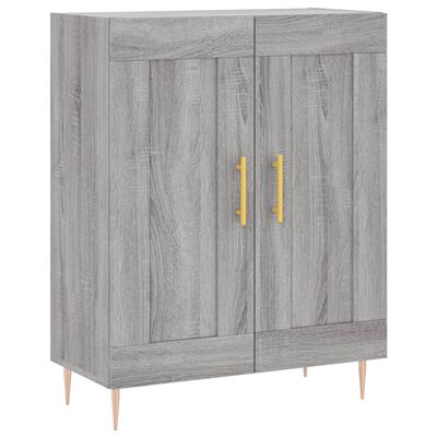 vidaXL Buffet haut Sonoma gris 69,5x34x180 cm Bois d'ingénierie