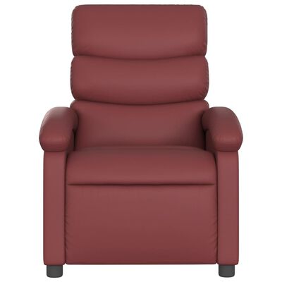 vidaXL Fauteuil inclinable Rouge bordeaux Similicuir