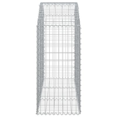 vidaXL Panier de gabions arqué 150x50x100/120 cm Fer galvanisé