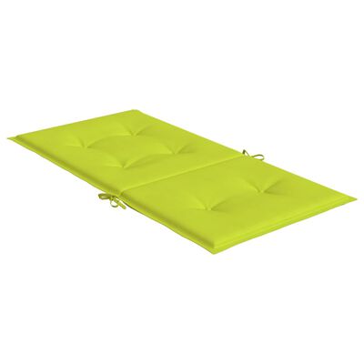 vidaXL Coussins de chaise de jardin à dossier bas lot de 4 vert vif