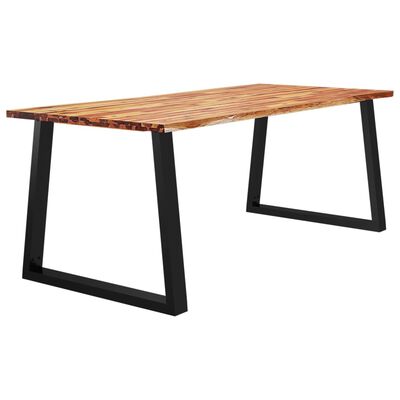 vidaXL Table à manger 200x90x75 cm bois d'acacia solide à bord vif