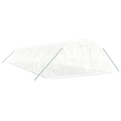 vidaXL Serre avec cadre en acier blanc 70 m² 14x5x2,3 m