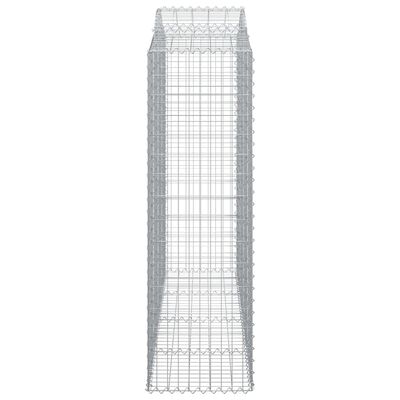 vidaXL Paniers à gabions arqués 5 pcs 200x50x160/180 cm Fer galvanisé