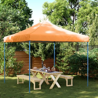 vidaXL Tente de réception pliable escamotable orange 292x292x315 cm