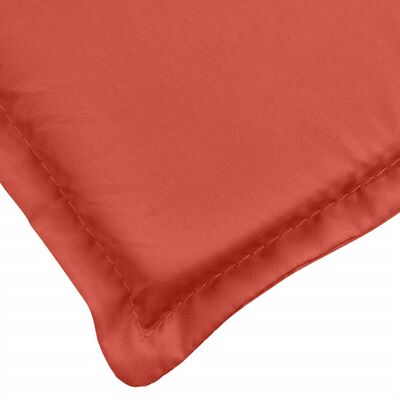 vidaXL Coussin de chaise longue rouge mélangé 200x50x4 cm tissu