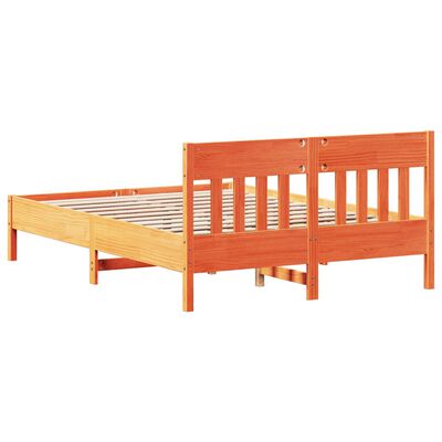 vidaXL Cadre de lit sans matelas cire marron 160x200cm bois pin massif