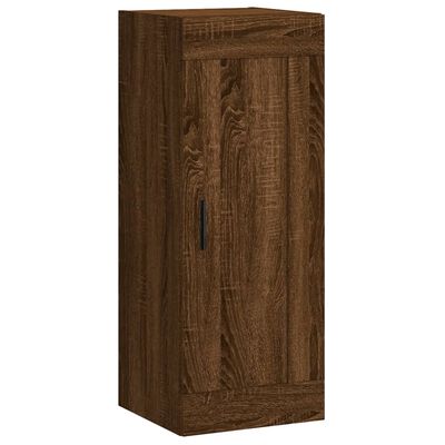 vidaXL Buffet haut Chêne marron 34,5x34x180 cm Bois d'ingénierie