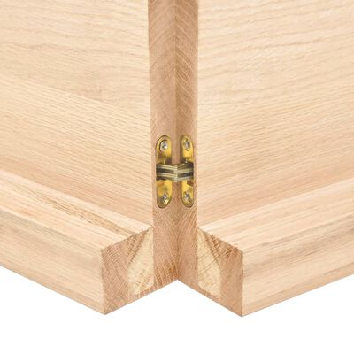 vidaXL Comptoir de salle de bain 160x30x(2-6)cm bois massif non traité